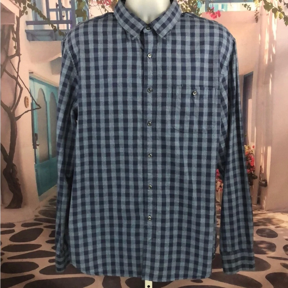 J. Crew Blue Checkered Gingham Button Down Shirt